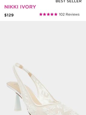 Betsy Johnson Nikki Ivory Size 6.5